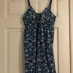 Weavers Blue and Purple Printed Maxi Dress